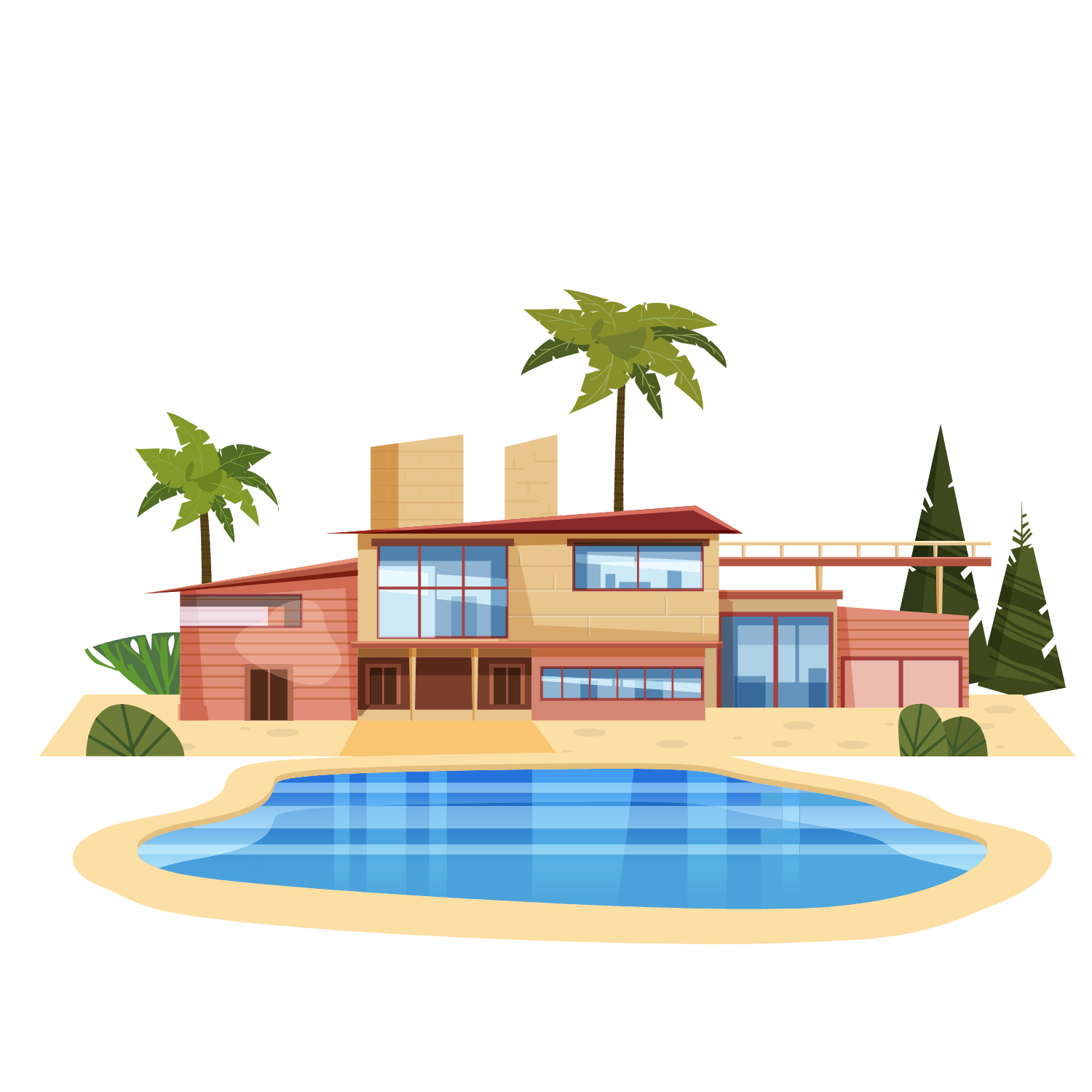 luxury pool icon